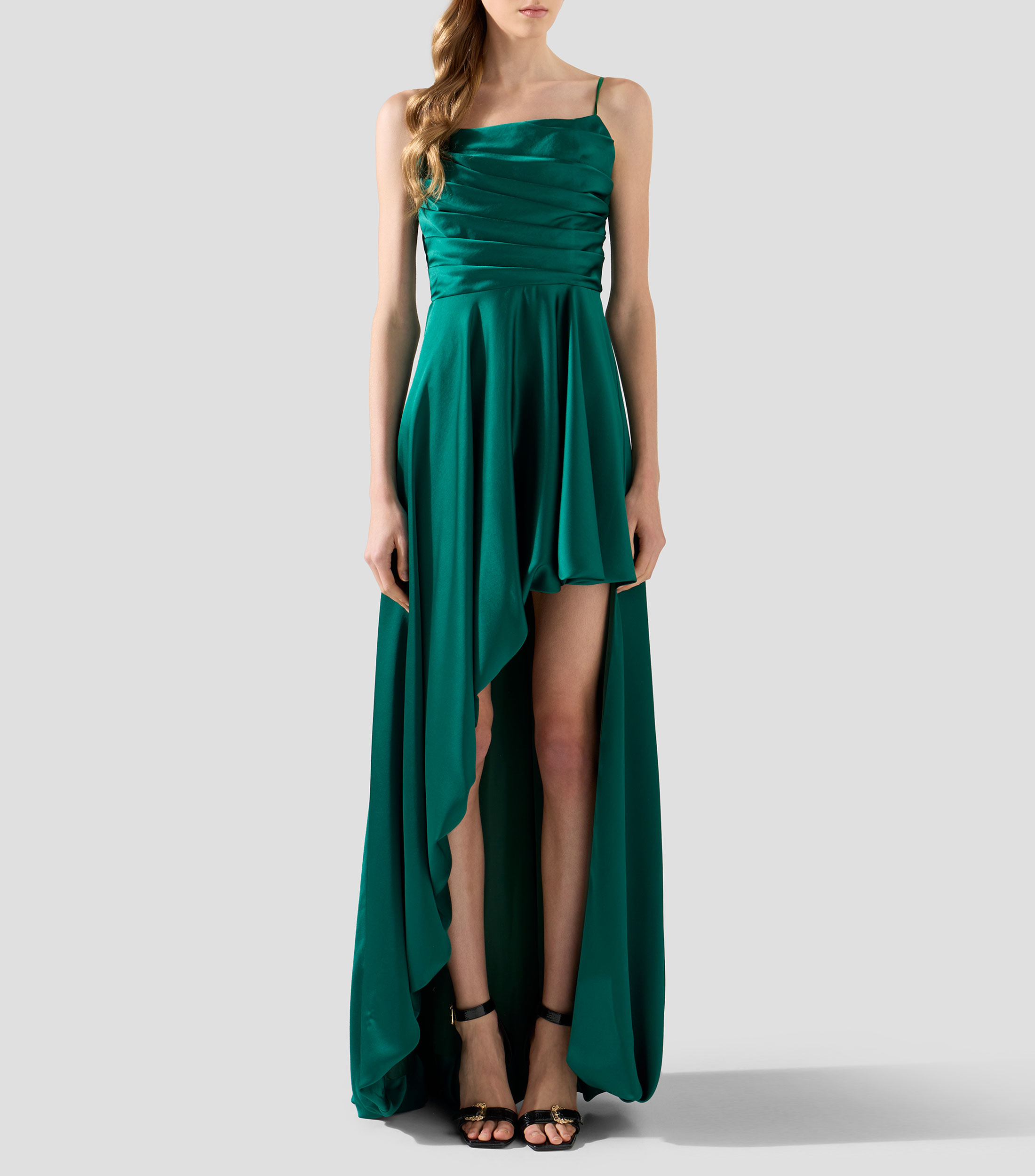 Vestido de fiesta largo liso Mujer